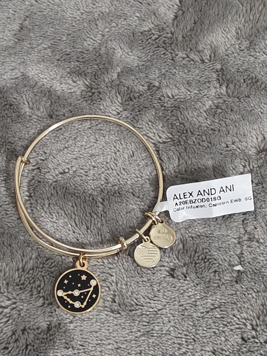 Alex and Ani Jewelry - Alex and Ani Gold and Black Capricorn Zodiac Bangle